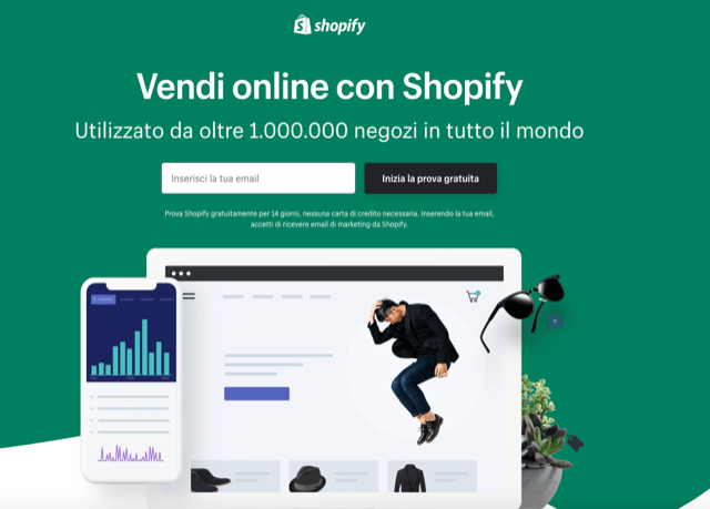 Arriva in Italia Shopify