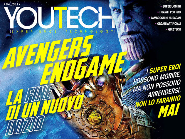 Avengers Endgame in copertina su YouTech di aprile