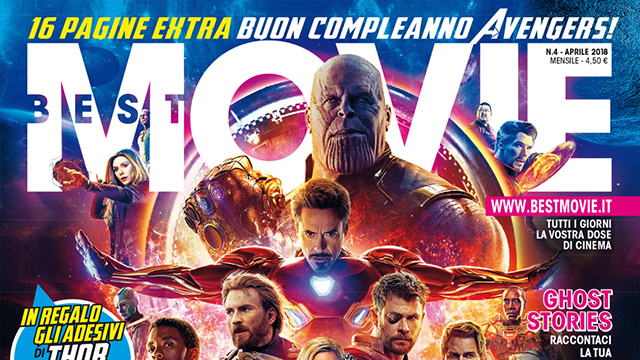 Best Movie dedica la cover di aprile ad Avengers: Infinity War e celebra i dieci anni del Marvel Cinematic Universe