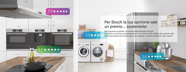 Bosch incentiva le valutazioni online sui prodotti