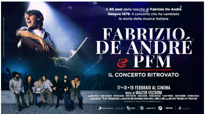 Box office 19 febbraio, il concerto di De ANDRÉ raggiunge il milione di euro