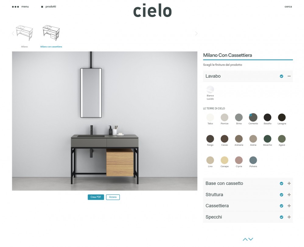 Ceramica Cielo lancia il configuratore virtuale