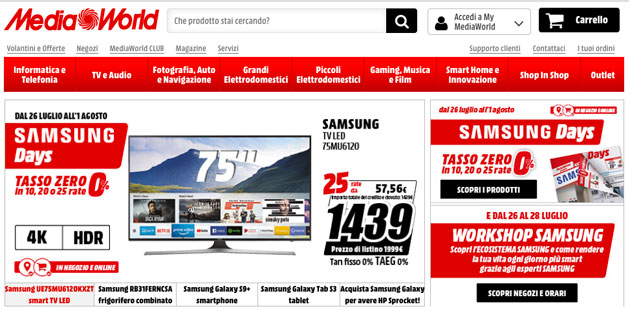 Da MediaWorld i ‘Samsung Days’ Da MediaWorld i ‘Samsung Days’