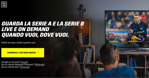 Dazn: ecco l’offerta riservata ai clienti Sky