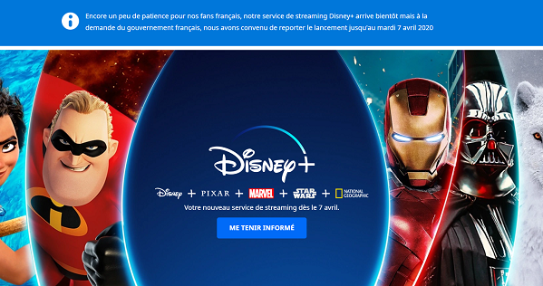 Disney+: slitta il lancio in Francia Disney+: slitta il lancio in Francia