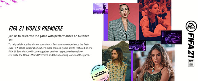 EA celebra FIFA 21 con un evento musicale online EA celebra FIFA 21 con un evento musicale online