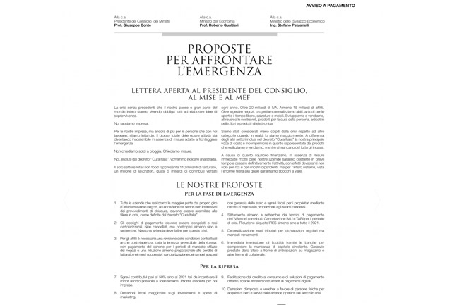 Federdistribuzione e Confimprese chiedono misure per l’emergenza e la ripresa Federdistribuzione e Confimprese chiedono misure per l’emergenza e la ripresa