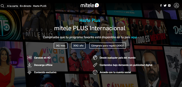 Mitele di Mediaset diventa internazionale Mitele di Mediaset diventa internazionale