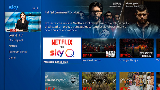 Netflix dal 9 ottobre su Sky Q