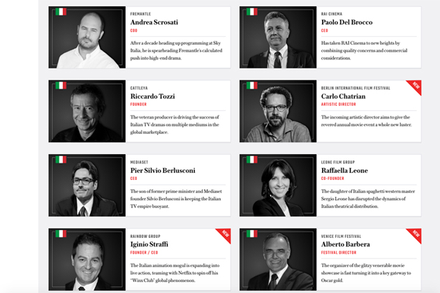 Otto italiani nel gotha di Variety Otto italiani nel gotha di Variety