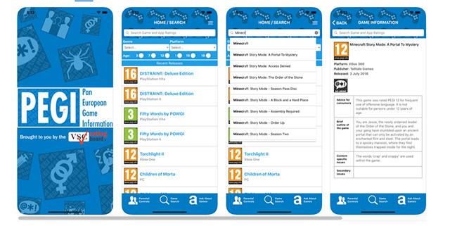 PEGI lancia un’App sulla classificazione dei videogiochi