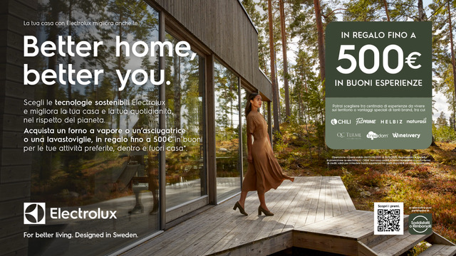 Parte oggi la campagna di Electrolux “Better home, better you”
