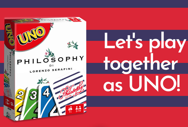 Uno & Philosophy di Lorenzo Serafini: una special partnership Uno & Philosophy di Lorenzo Serafini: una special partnership