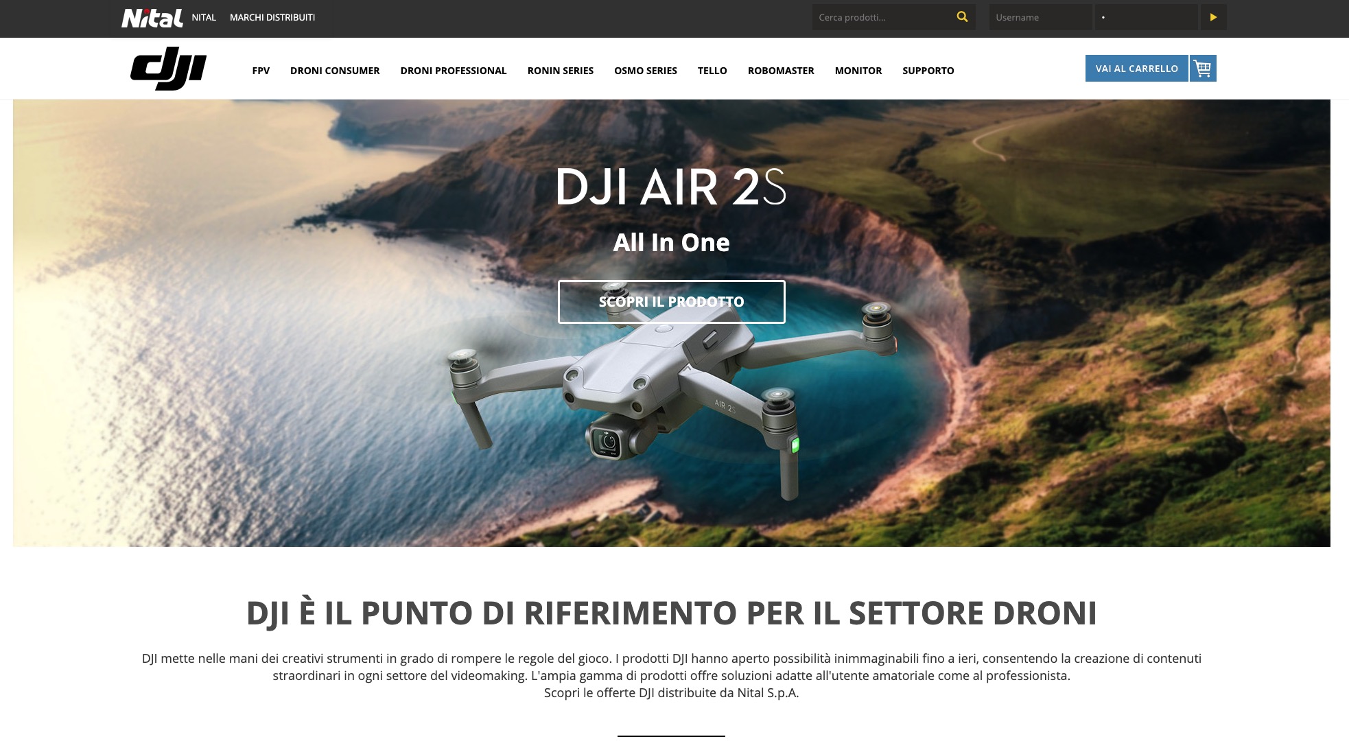 Nital apre lo store online italiano di DJI Nital apre lo store online italiano di DJI