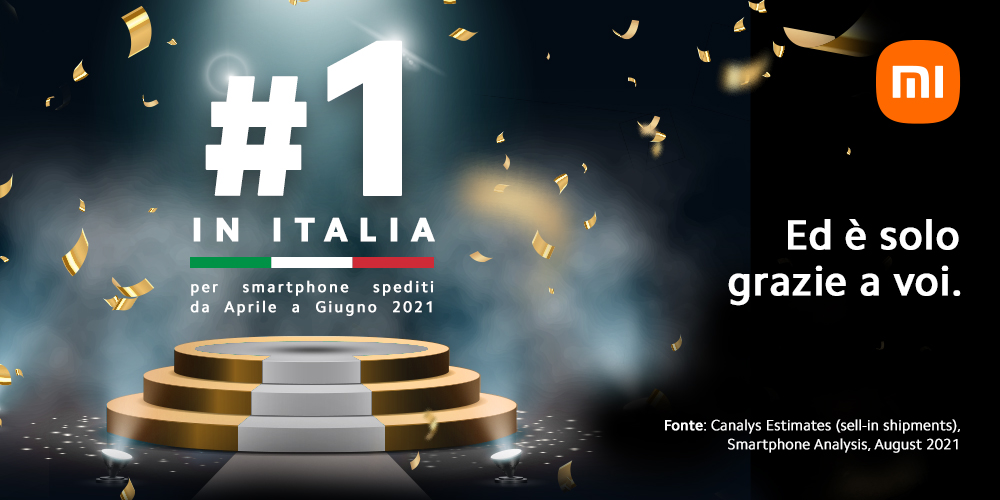 Storico traguardo per Xiaomi, top vendor Italia Storico traguardo per Xiaomi, top vendor Italia