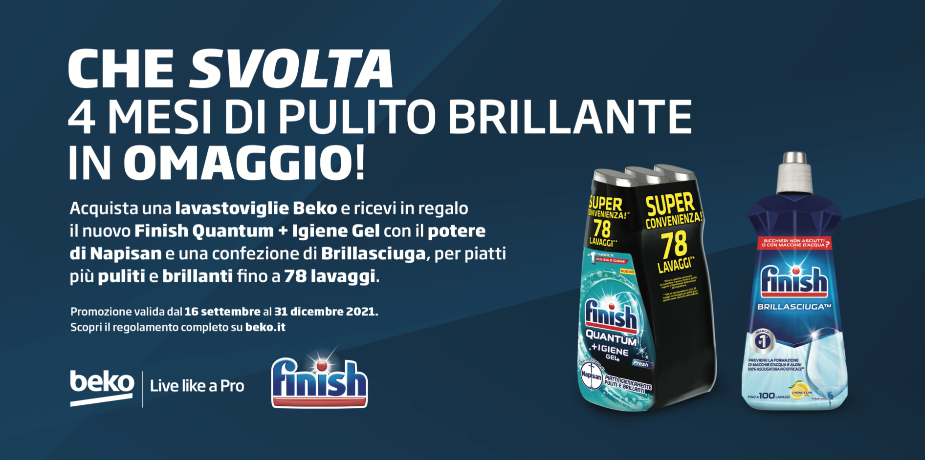 Beko e Finish: la “svolta per un pulito brillante”