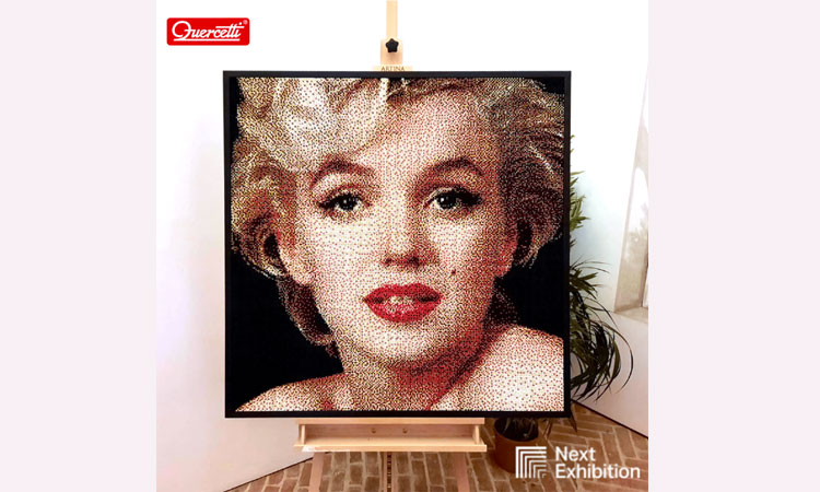 Quercetti, un quadro in Pixel Art alla mostra Forever Marilyn Quercetti, un quadro in Pixel Art alla mostra Forever Marilyn