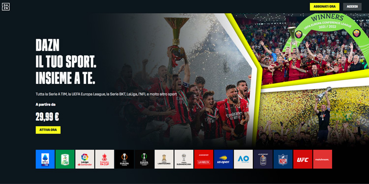 Dazn su Sky: è ufficiale Dazn su Sky: è ufficiale